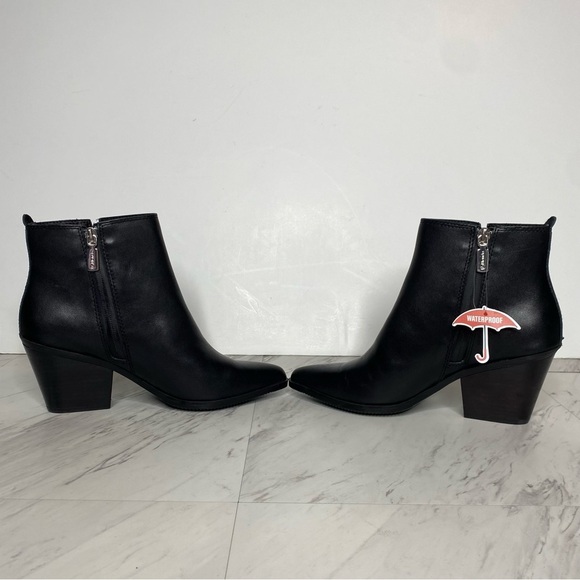 New! Blondo Noor Black Leather Almond Toe Bootie 6 1/2 M - Picture 5 of 15